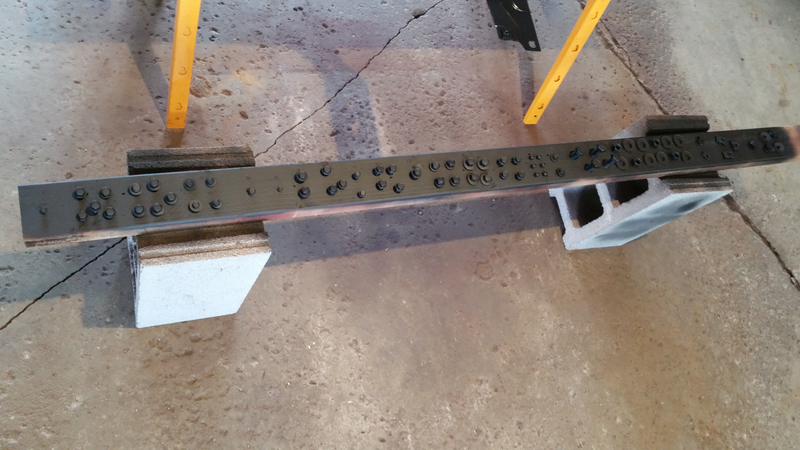 Also pictured: Edge of upper core support thing, cracked and spalling floor
